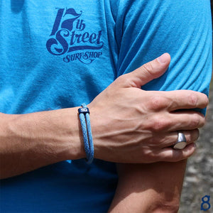 st8te Handmade Blue Bracelet Flyknit | Adjustable Rope Slider