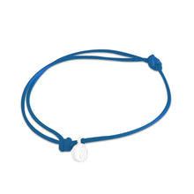 st8te Handmade Blue and White Rope Bracelet with Charm | Adjustable Rope Slider