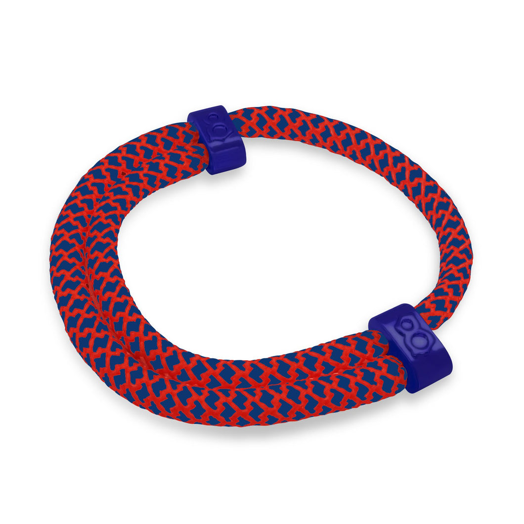 st8te Handmade Blue & Red (Flag) Rope Bracelet | Adjustable Slider