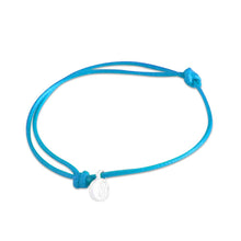 st8te Handmade Light Blue Bracelet with Charm | Adjustable Rope Slider