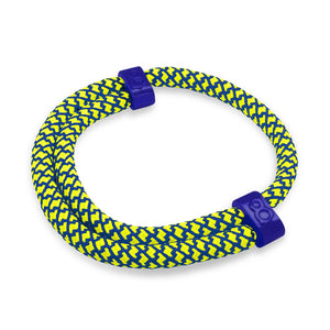 st8te Handmade "Metro" Blue & Yellow Rope Bracelet, Adjustable Slider