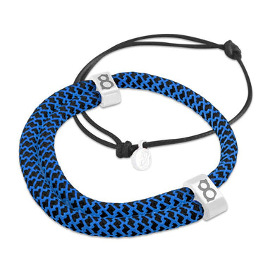 st8te Handmade Black & Blue Bracelet Stack | Adjustable Sliders