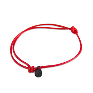 st8te Handmade Red Rope Bracelet with Charm | Adjustable Slim Slider
