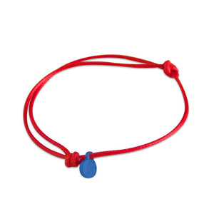 st8te Handmade Red Rope Bracelet with Charm | Adjustable Slim Slider