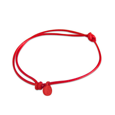 st8te Handmade Red Rope Bracelet with Charm | Adjustable Slim Slider