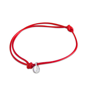st8te Handmade Red Rope Bracelet with Charm | Adjustable Slim Slider