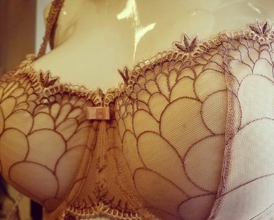 Chantelle's Icone bra, a demi bra in a wonderfully soft rose color is European luxury at its best. Style  3855